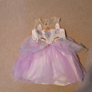 Baby Girl Unicorn Dress Purple/blue 2T/3T